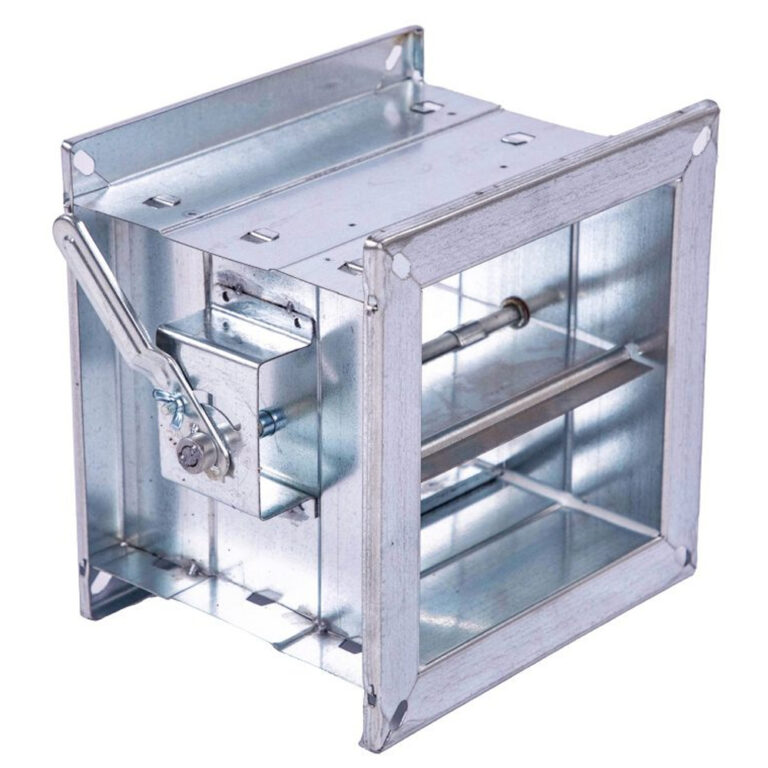 Van gió vuông tay gạt 200mm điều chỉnh tay - Xử lý khói bếp nhà hàng ...